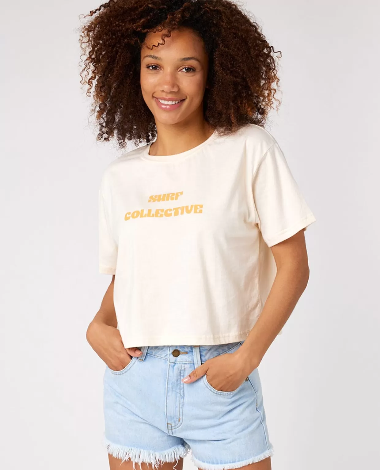 New Bande de Surfeuses Crop Tee Women Tees & Tanks