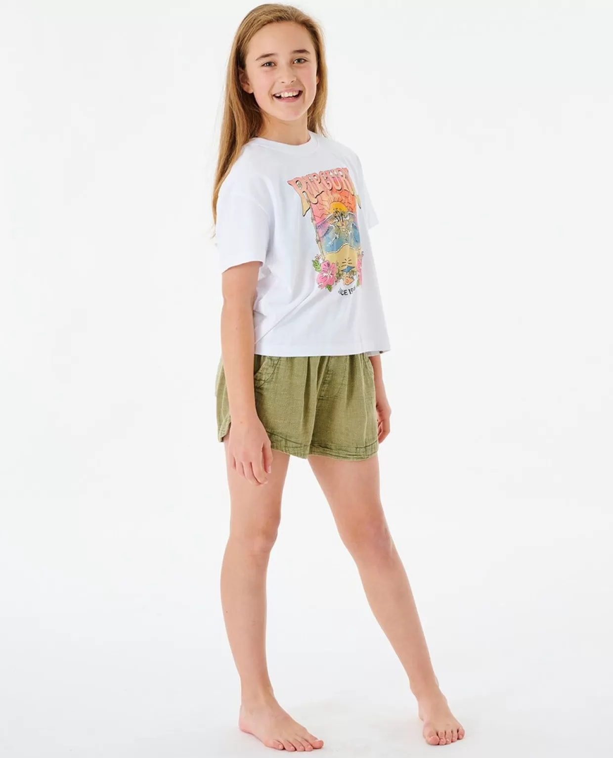 New Barrelled Crop Tee Girl Kids Tops & Tees