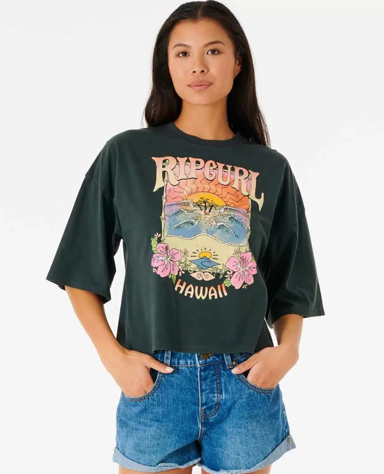 Cheap Barrelled Heritage Crop Tee Women Tees & Tanks