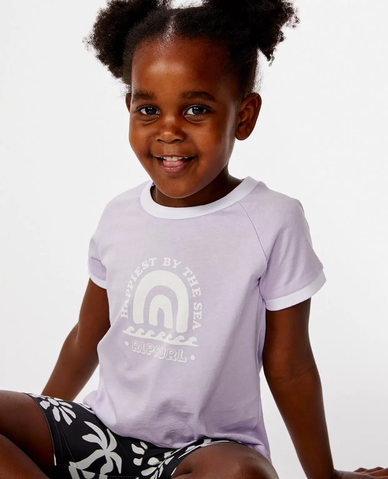 Best By The Sea Ringer Tee Mini Girl Kids Tops & Tees