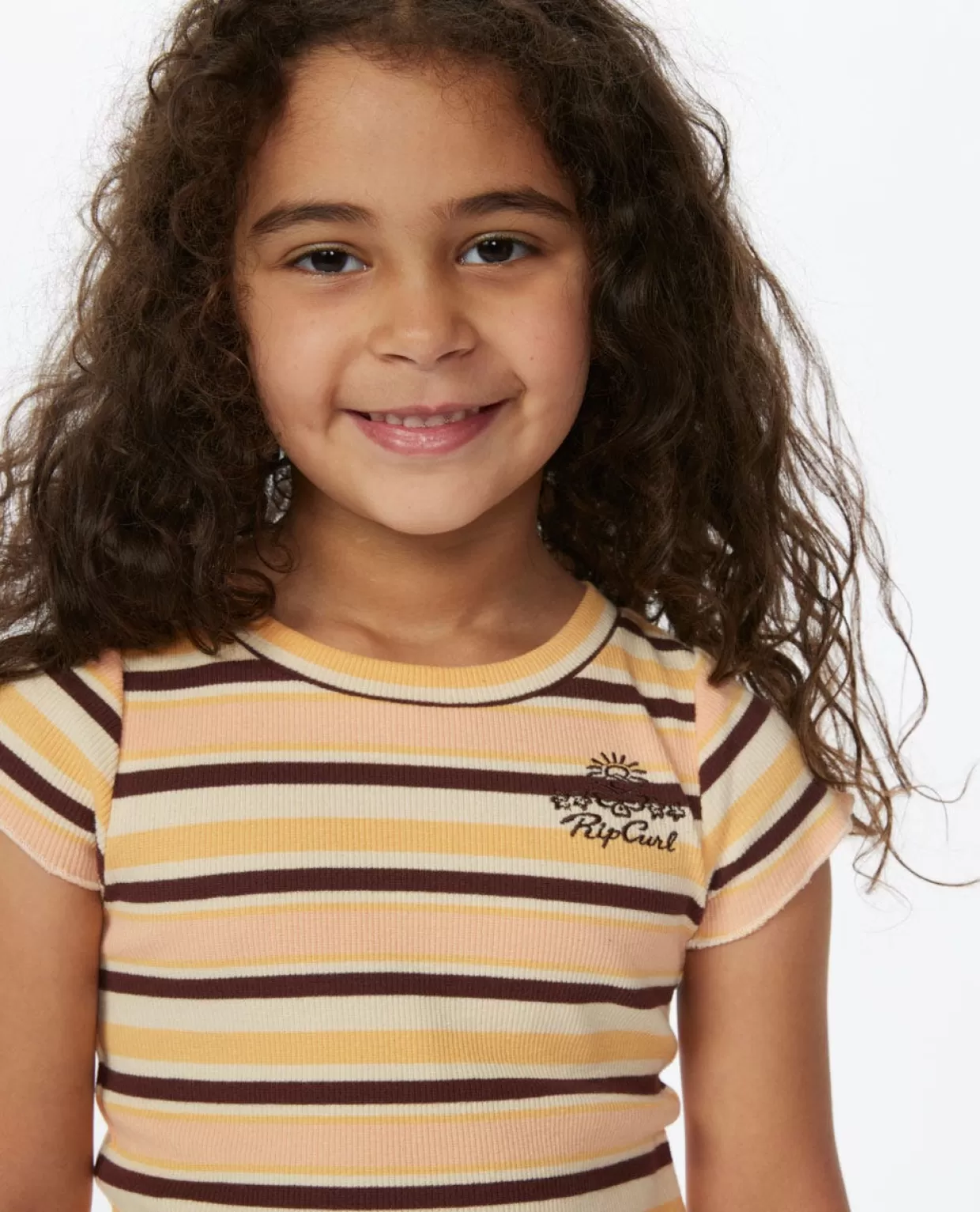 Outlet Crystal Stripe Short Sleeve Tee Girl Kids Tops & Tees