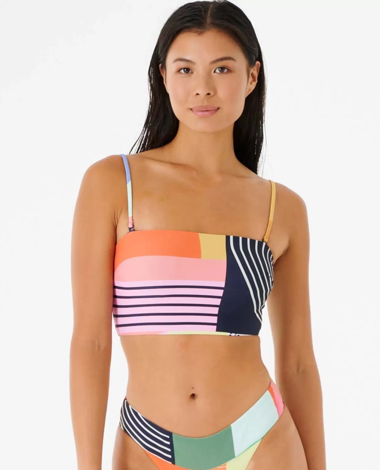 Hot Day Break Long Line Bandeau Bikini Top Women Bikini Tops