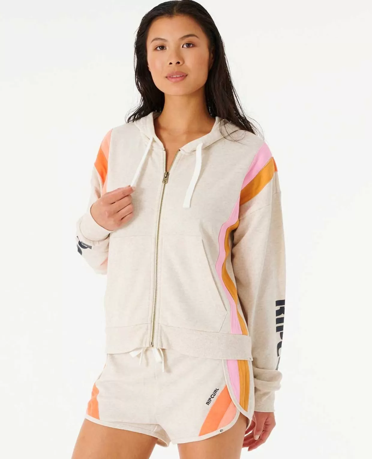 Hot Day Break Zip Fleece Women Hoodies & Jumpers