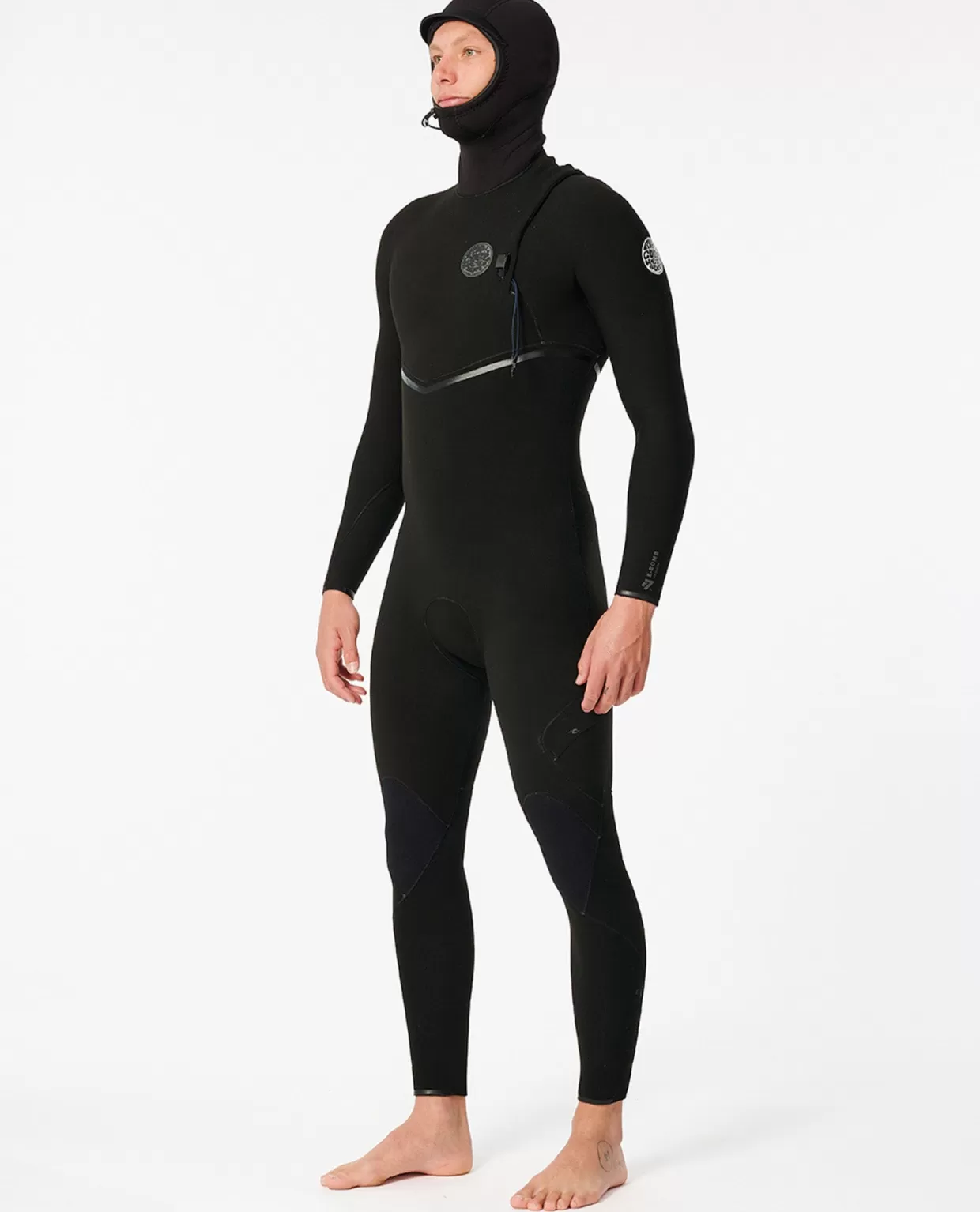 New E Bomb 5/4 hooded Zip Free Wetsuit Steamers