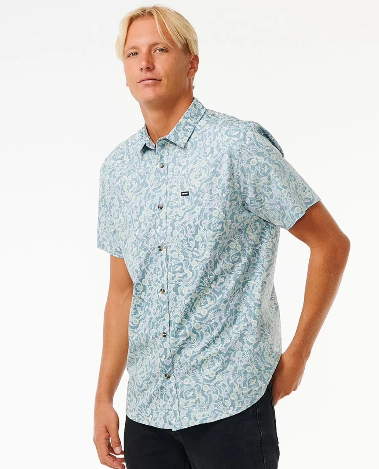 Cheap Floral Reef Short Sleeve Shirt Shirts & Polos