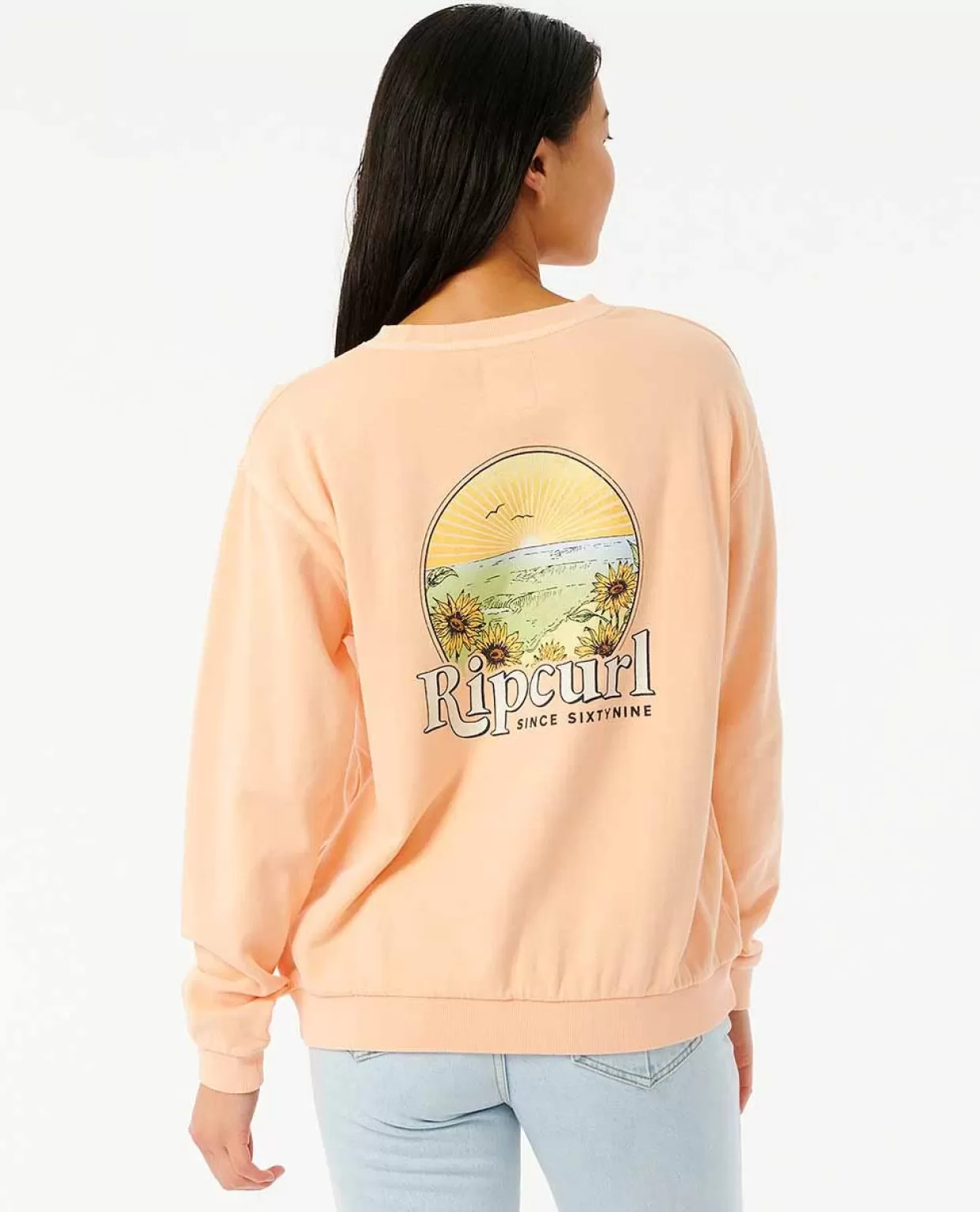 Cheap Golden Hour Relaxed Crew Fleece Women Hoodies & Jumpers