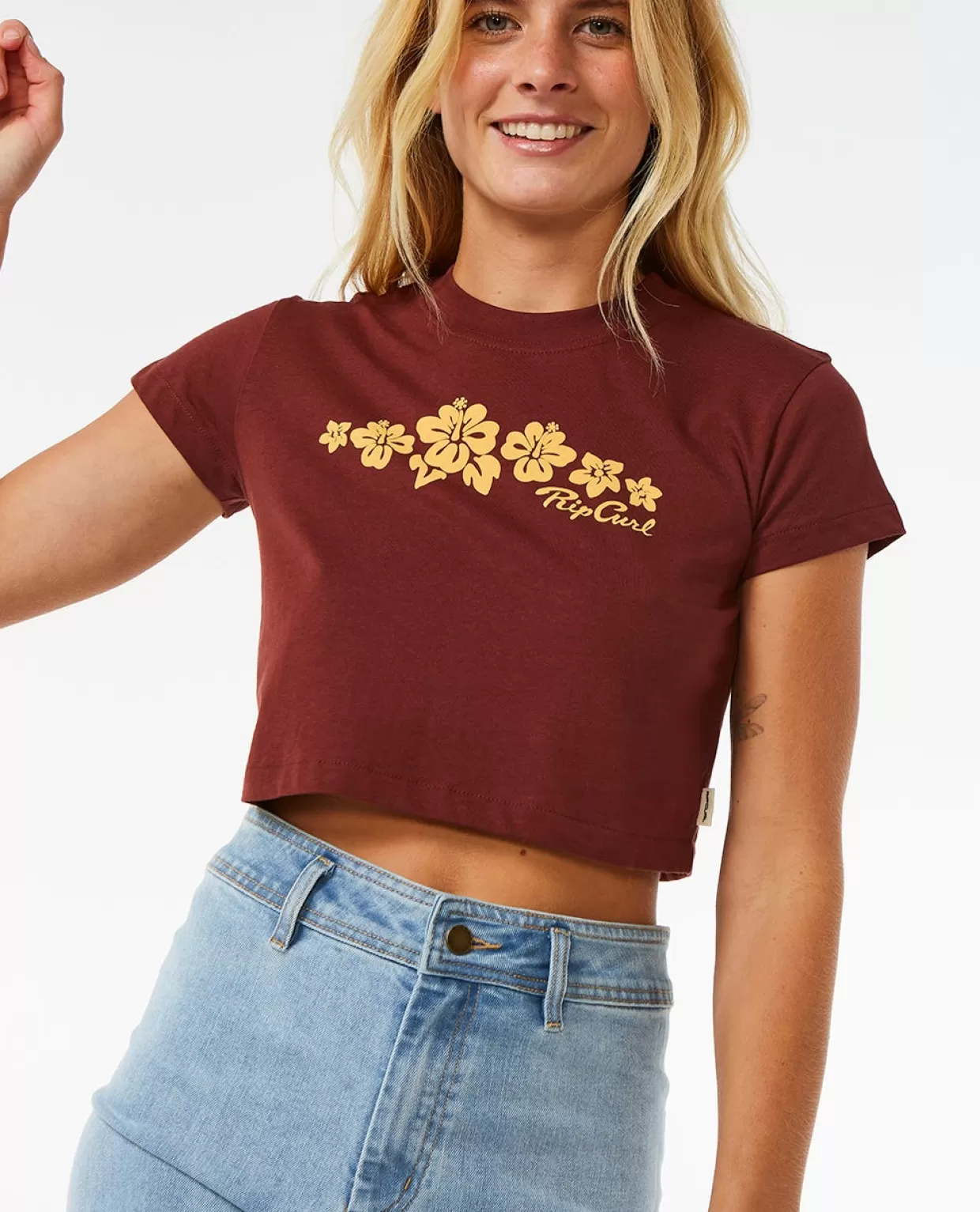 Outlet Hibiscus Baby Short Sleeve Tee Women Tees & Tanks