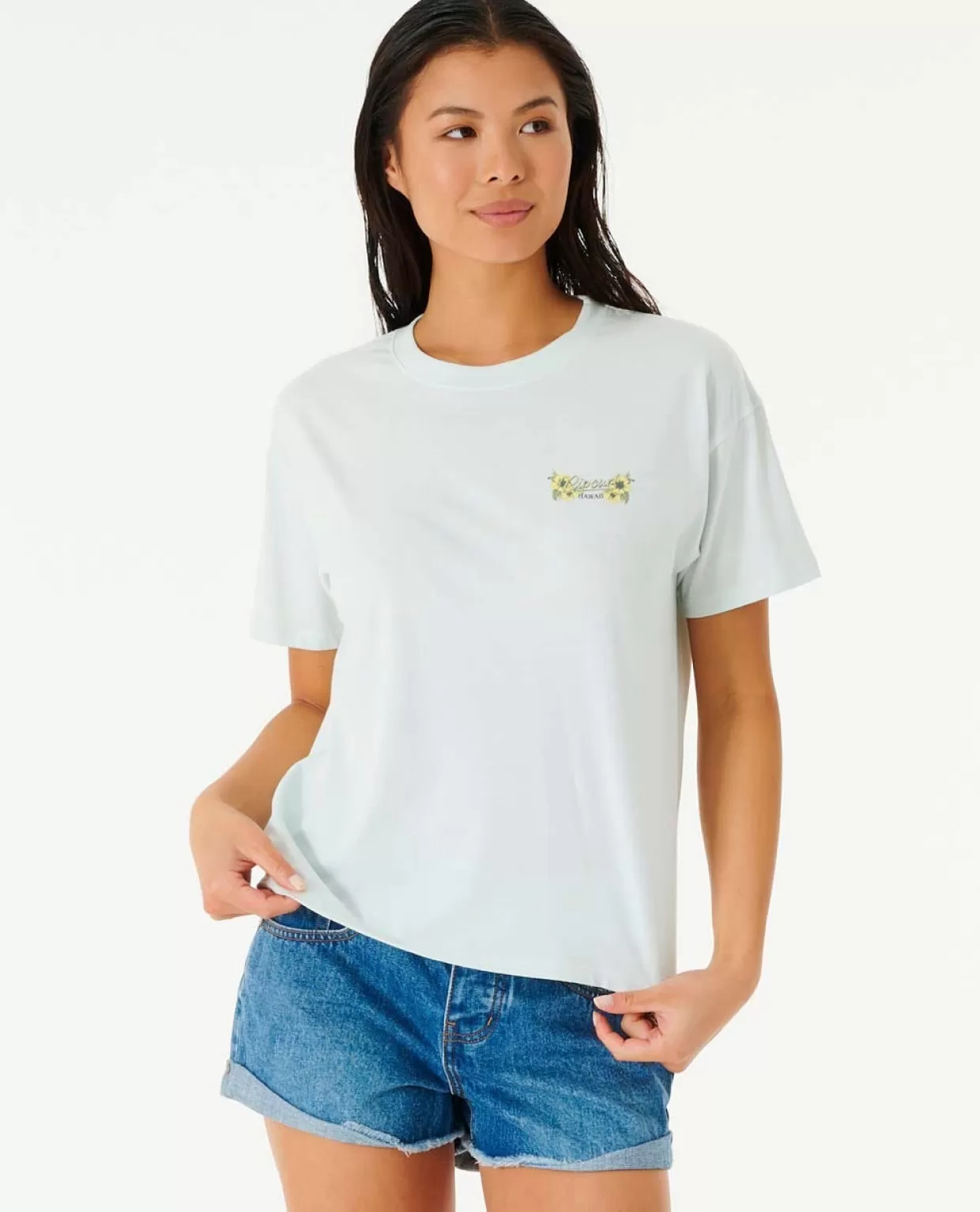 New Hula Surfer Short Sleeve Relaxed Tee Women Tees & Tanks