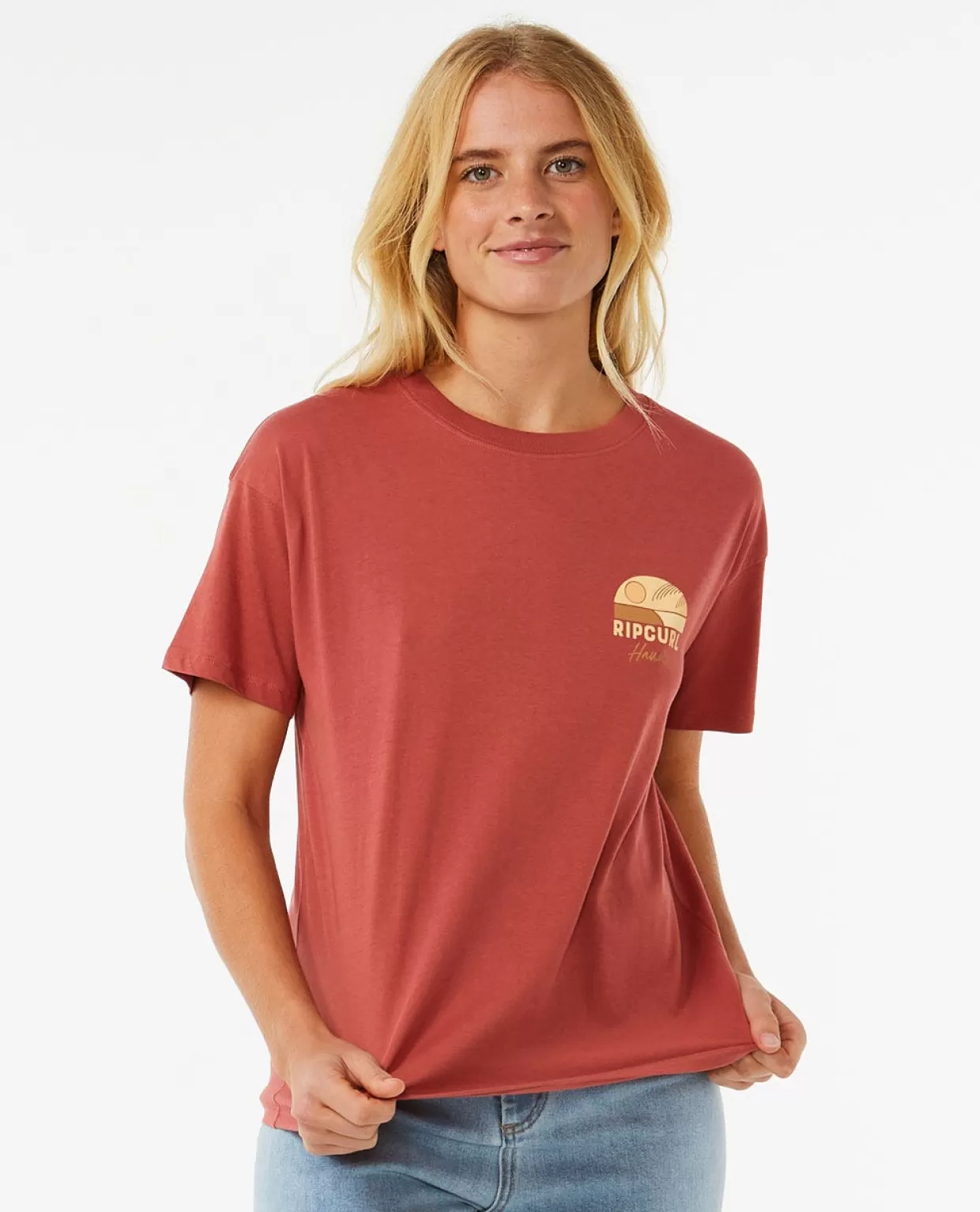 Best Line Up Relaxed Short Sleeve Tee Women Tees & Tanks | Sea Of Dreams