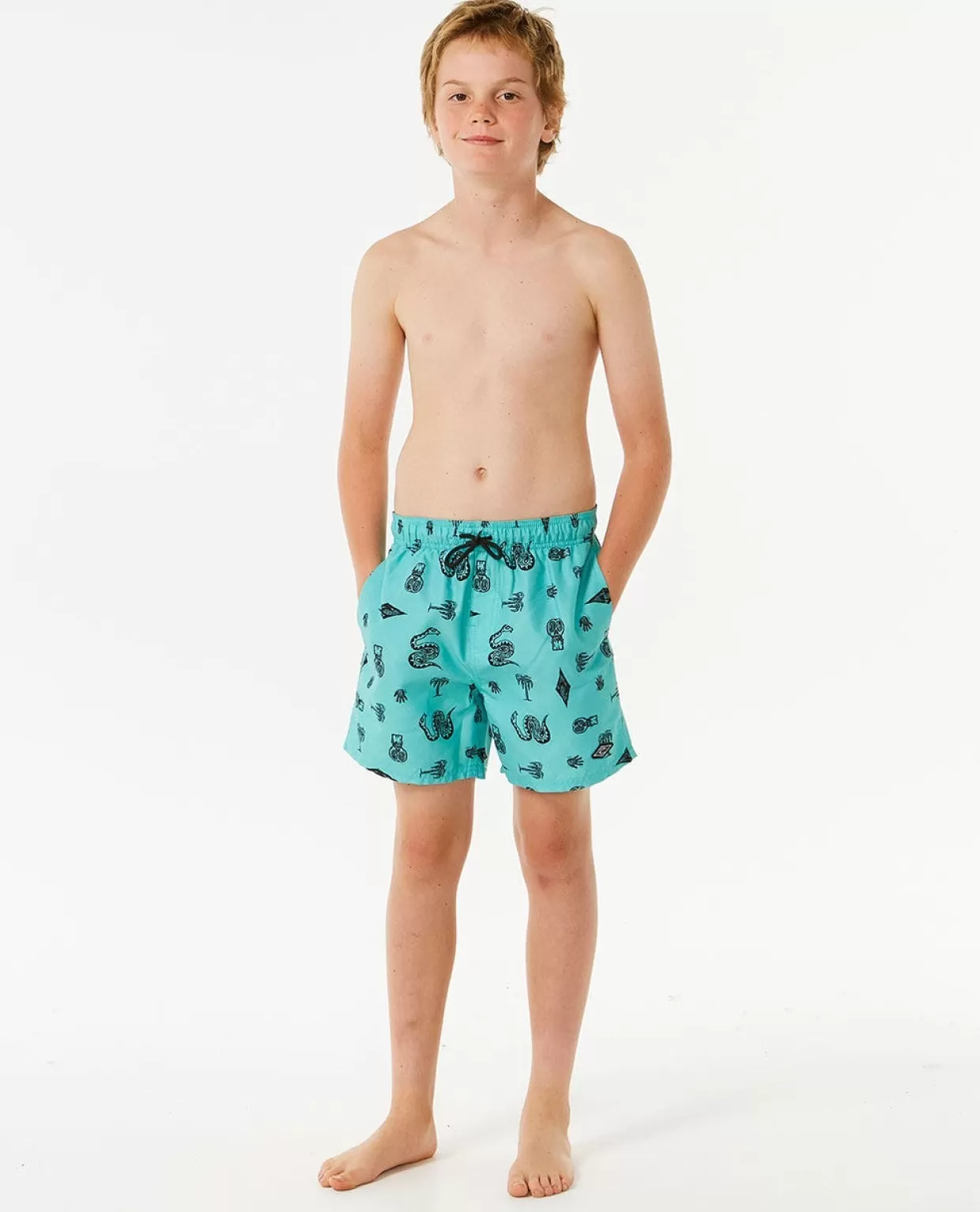 Best Sale Lost Islands Motif Volley Short Boy Kids/BOY Boardshorts