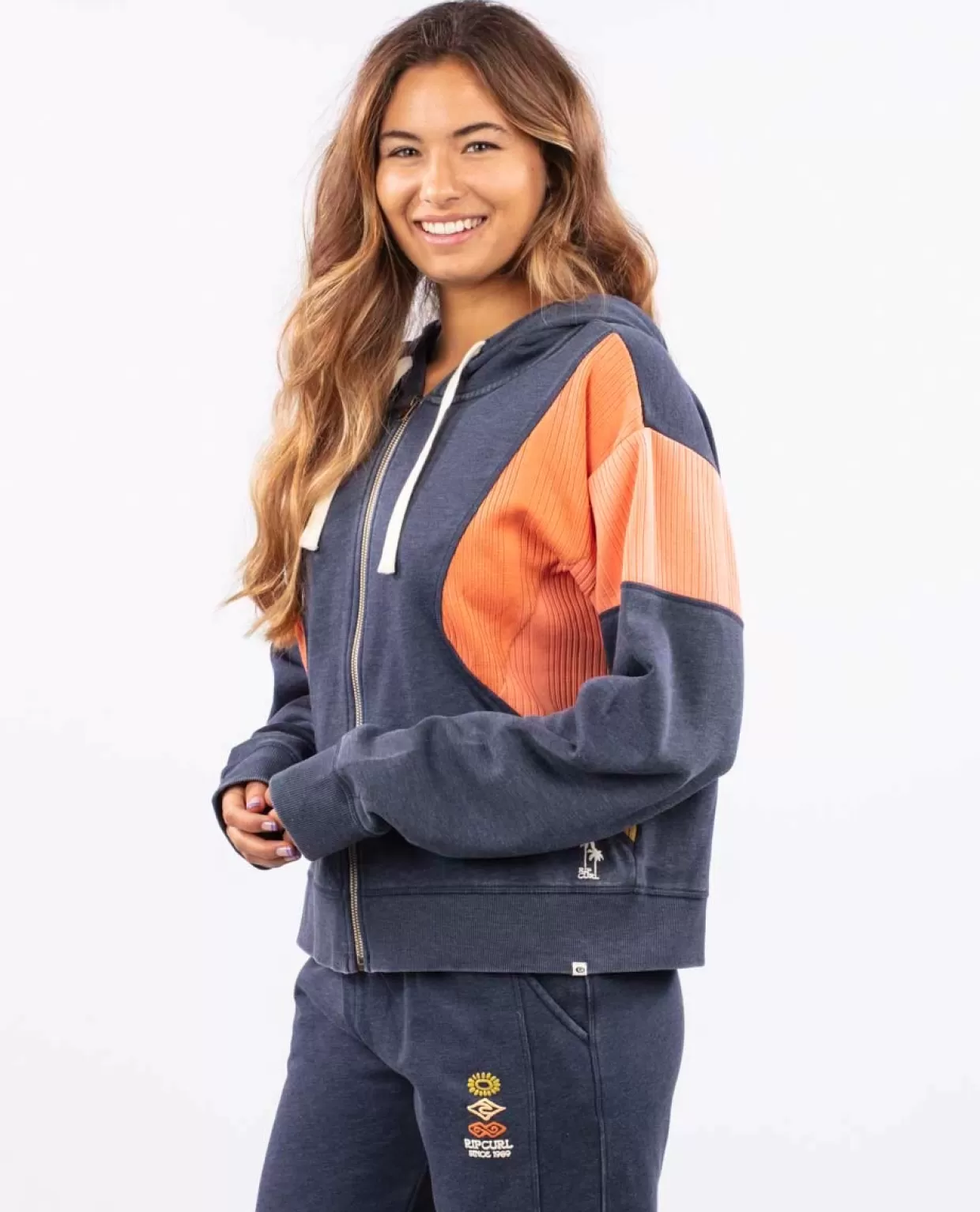 Hot Melting Waves Zip Fleece Women Hoodies & Jumpers