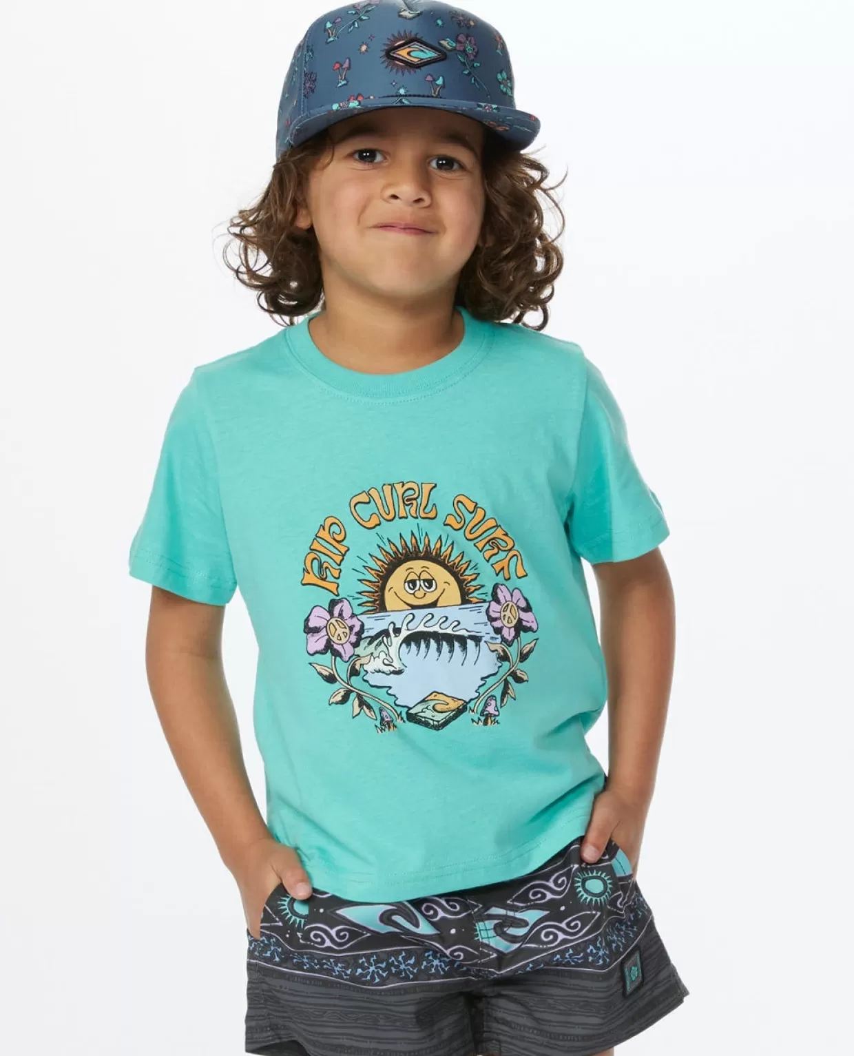 Outlet Mystic Waves Art Short Sleeve Tee Boy Kids/BOY Tops & Tees