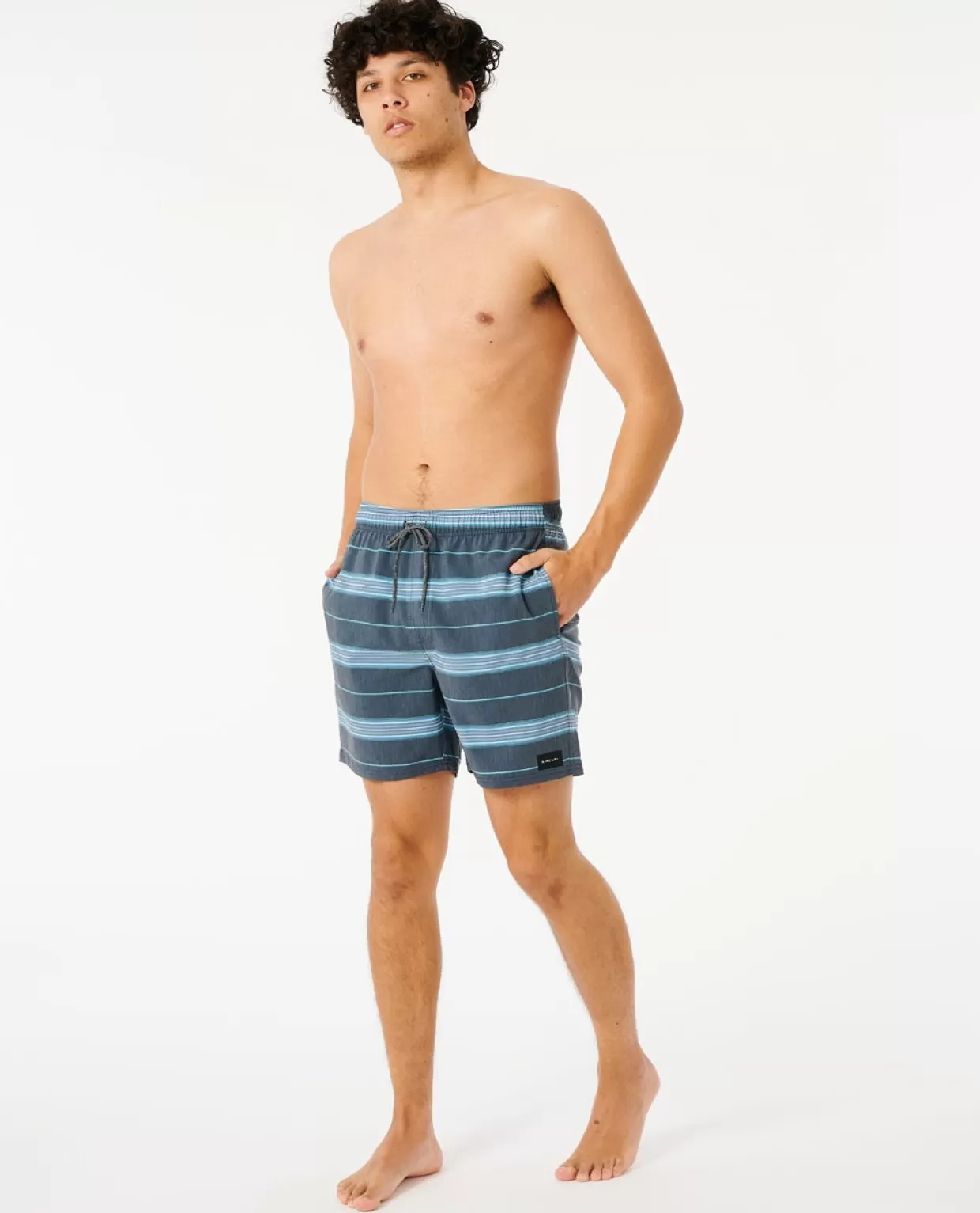 Store Pacific Rinse Stripe 17" Volley Boardshorts | Performance