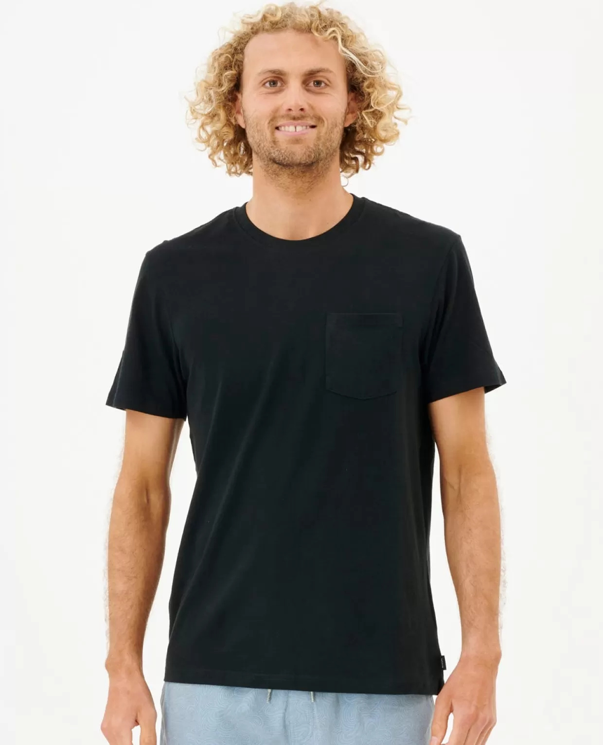 Fashion Plain Pocket Tee Tees & Tanks