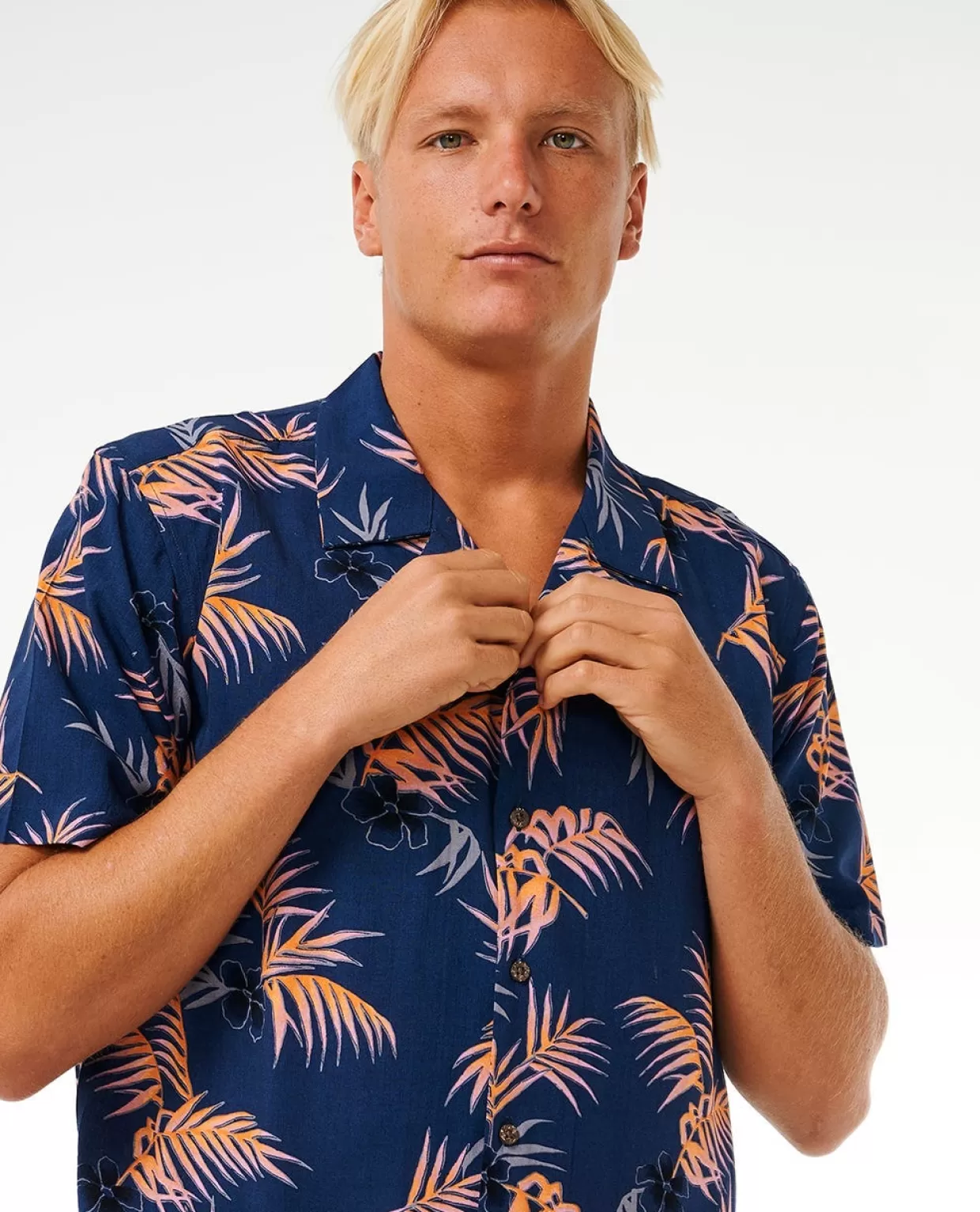 Cheap Surf Revival Floral Short Sleeve Shirt Shirts & Polos