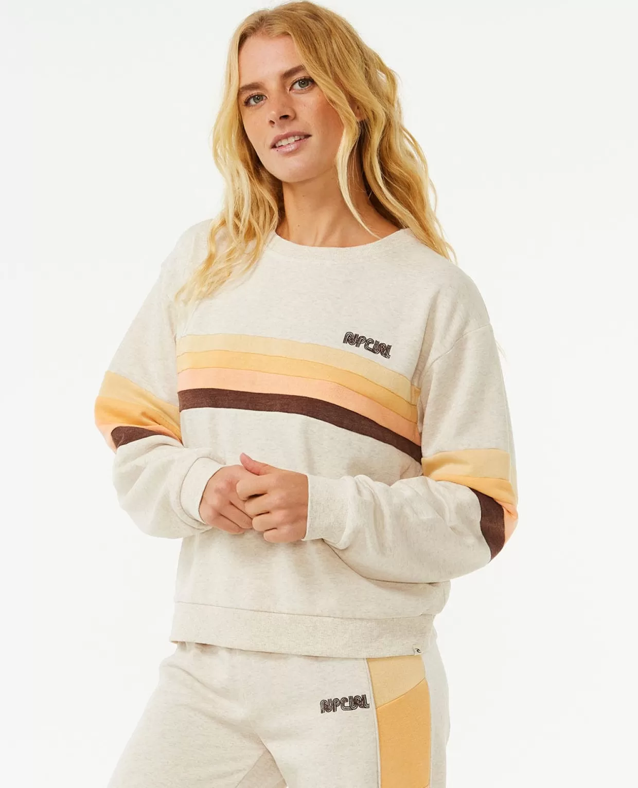 Best Surf Revival Panelled Crew Women Hoodies & Jumpers