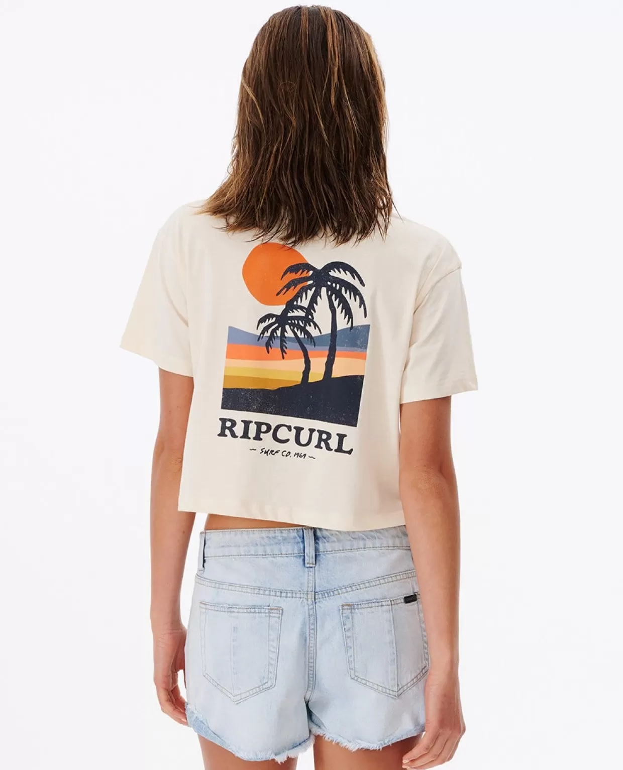 Fashion Tropic Sun Crop Tee Women Tees & Tanks