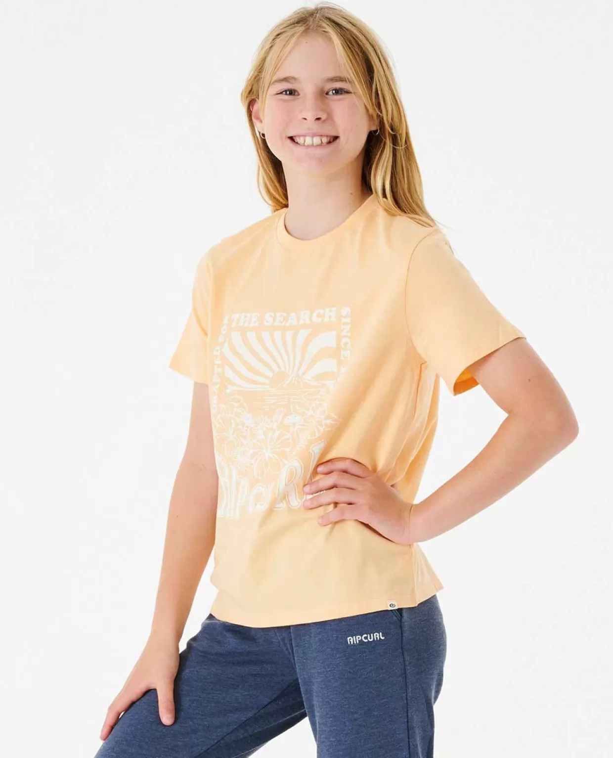 Hot Tropical Sunset Tee Girl Kids Tops & Tees