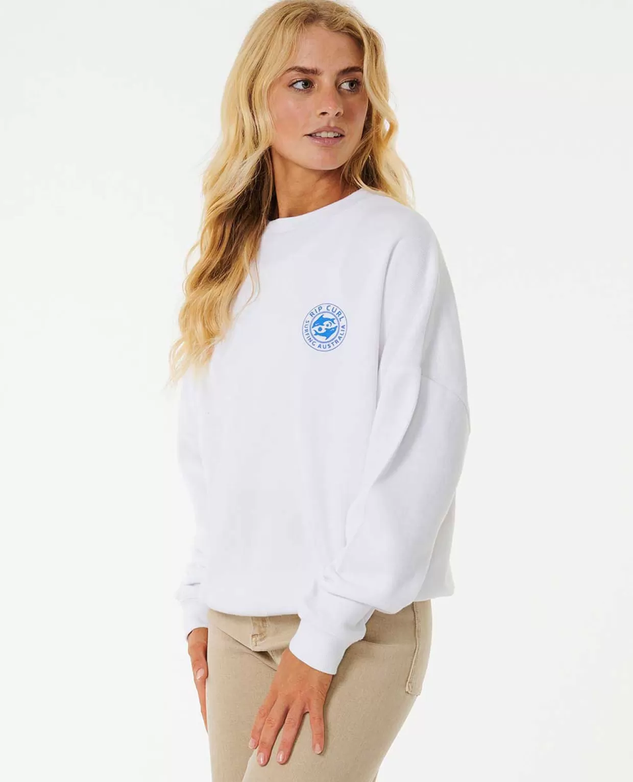 New Tropicana Drop Shoulder Crew Fleece Women Hoodies & Jumpers