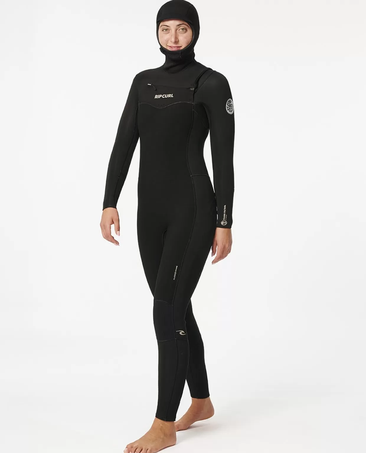 Cheap Women Dawn Patrol 5/4 Chest Zip hooded Wetsuit Women Steamers