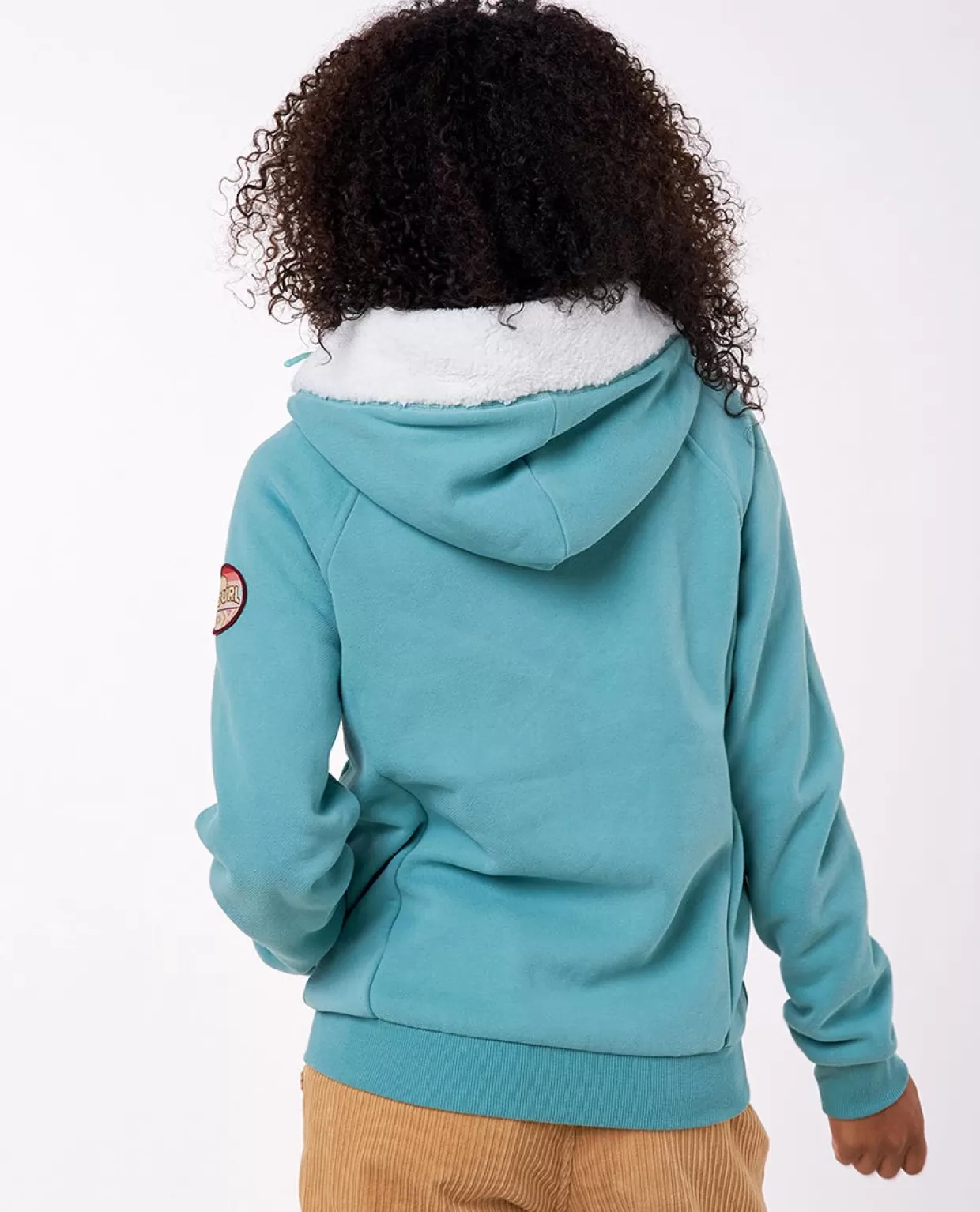 New Zip Hood Sherpa Fleece Women Hoodies & Jumpers